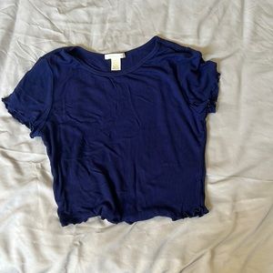 Blue crop top